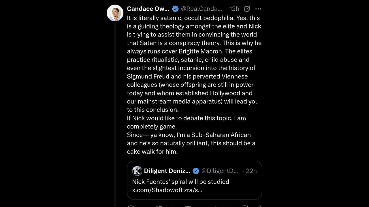 Candace ~ Literally Satanic Nick Fuentes