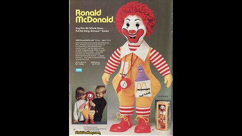 1978 Ronald mcdonald pillow rag doll