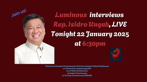 Luminous interviews Cong. Isidro Ungab