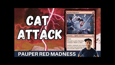 THE NEW HOTNESS FOR BURN! Masked Meower is a major upgrade for Pauper Mono Red Madness, let's blast!