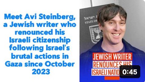 Meet Avi Steinberg, a Jewish writer who renounced his Israeli citizenship