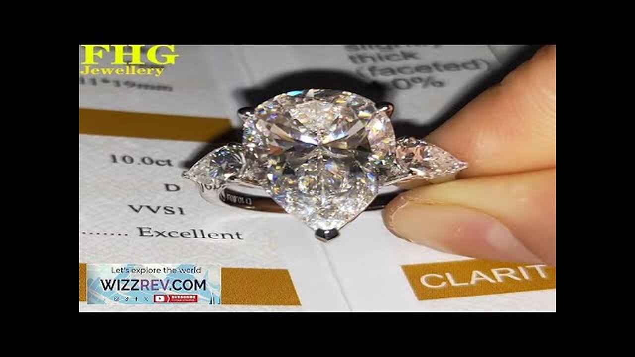 6 7 8 9 10 Carat Pear shape Solid Au750 18K White Review