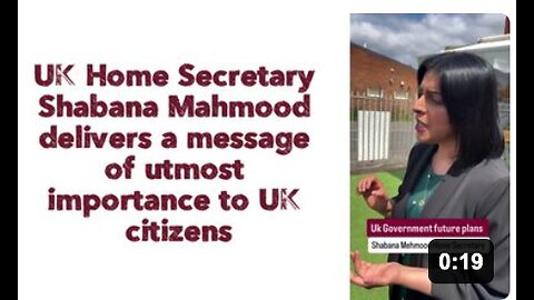 UK Home Secretary Shabana Mahmood delivers a message of utmost importance to UK citizens. 😳