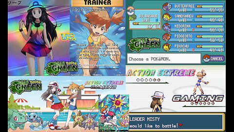 Action Extreme Gaming 2026 - Pokemon Gen 1: Leafgreen (Game Boy Advance) Leaf VS Misty Gym Battle (Reupload)