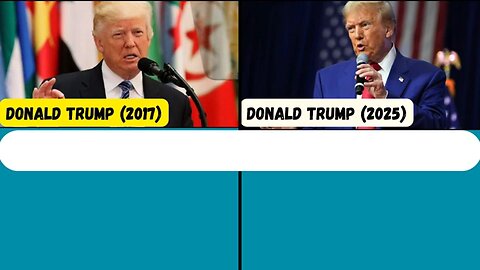 Comparison :Trump as president (2017) vs. Trump as president in 2025