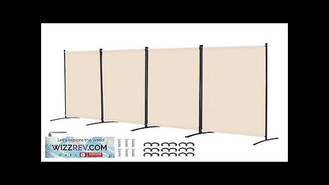 Room Divider 4 Panel Fabric Room Privacy Screen for Office Bedroom Beige Review