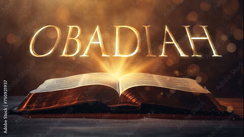 "The Book of Obadiah" A prophetic word for today