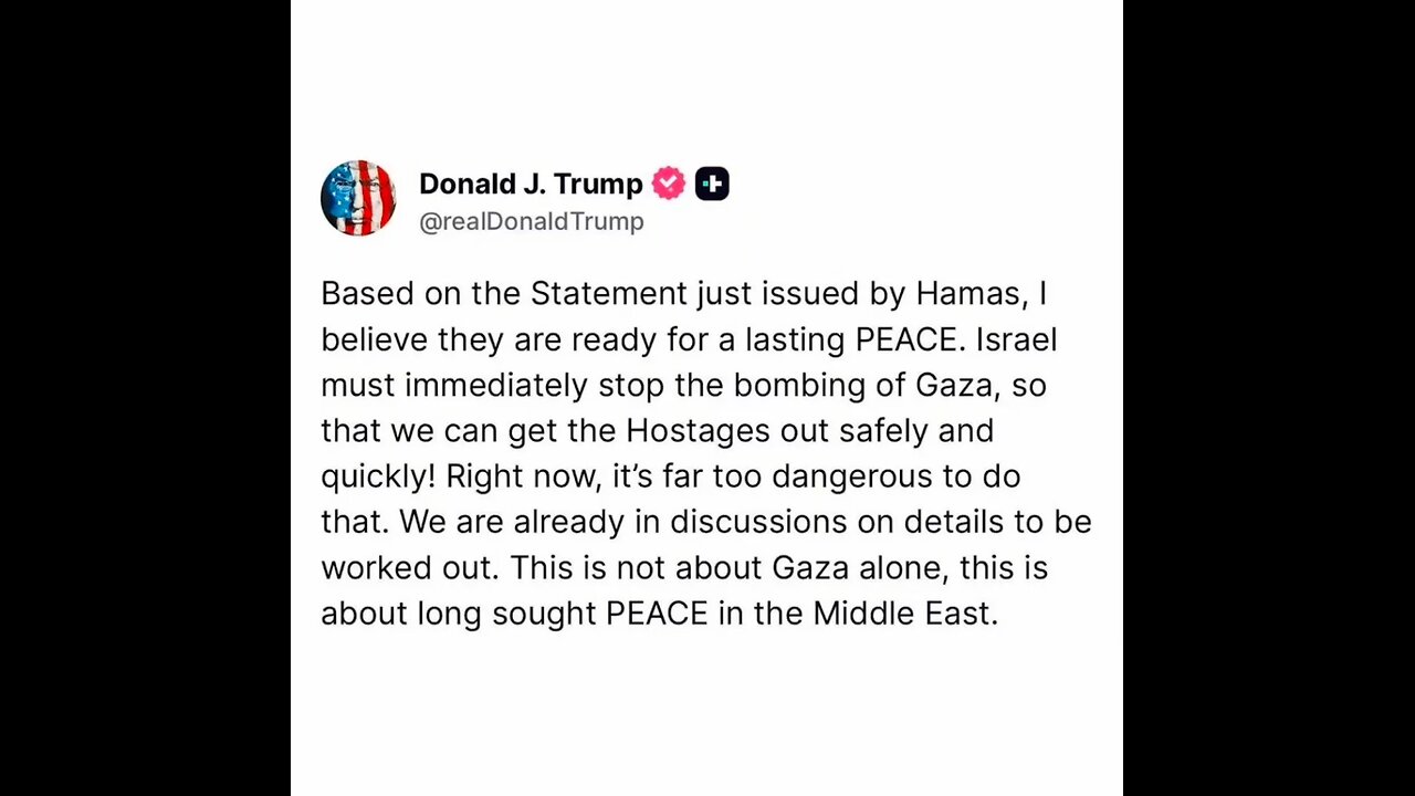 trump posted on x