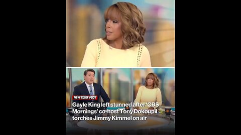 Gayle King left stunned after ‘CBS Mornings’ co-host Tony Dokoupil torches Jimmy Kimmel on air