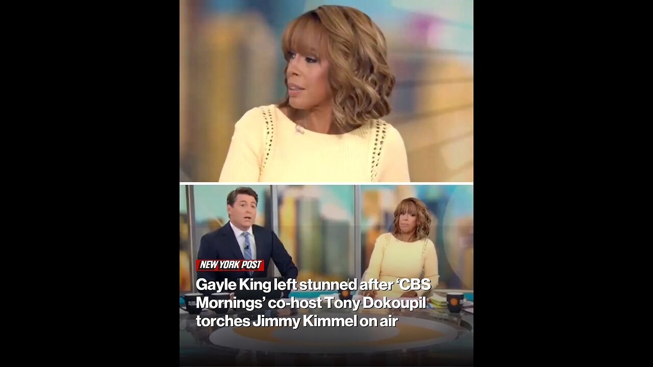 Gayle King left stunned after ‘CBS Mornings’ co-host Tony Dokoupil torches Jimmy Kimmel on air