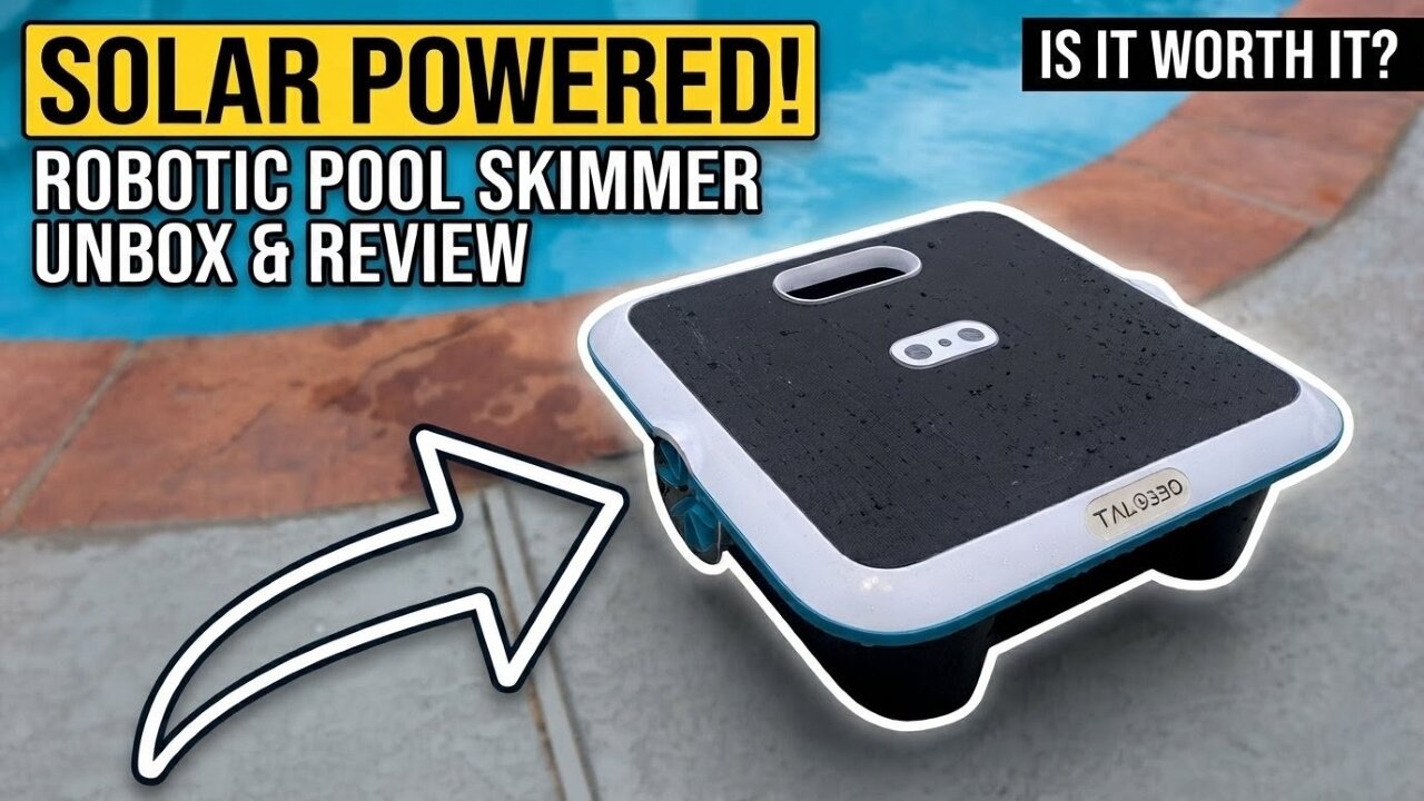 BRINBO SK02 Solar Robotic Pool Skimmer - Unbox & Review