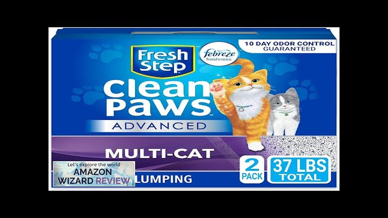 Fresh Step Clumping Cat Litter, Advanced, Clean Paws Multi-Cat, Extra Large, 37 Review