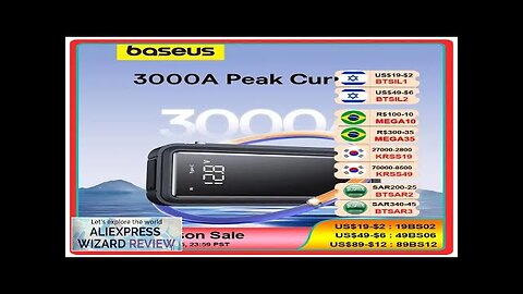 Baseus Super Capacitor Car Jump Starter 3000A Car Booster Device Charger Battery Review