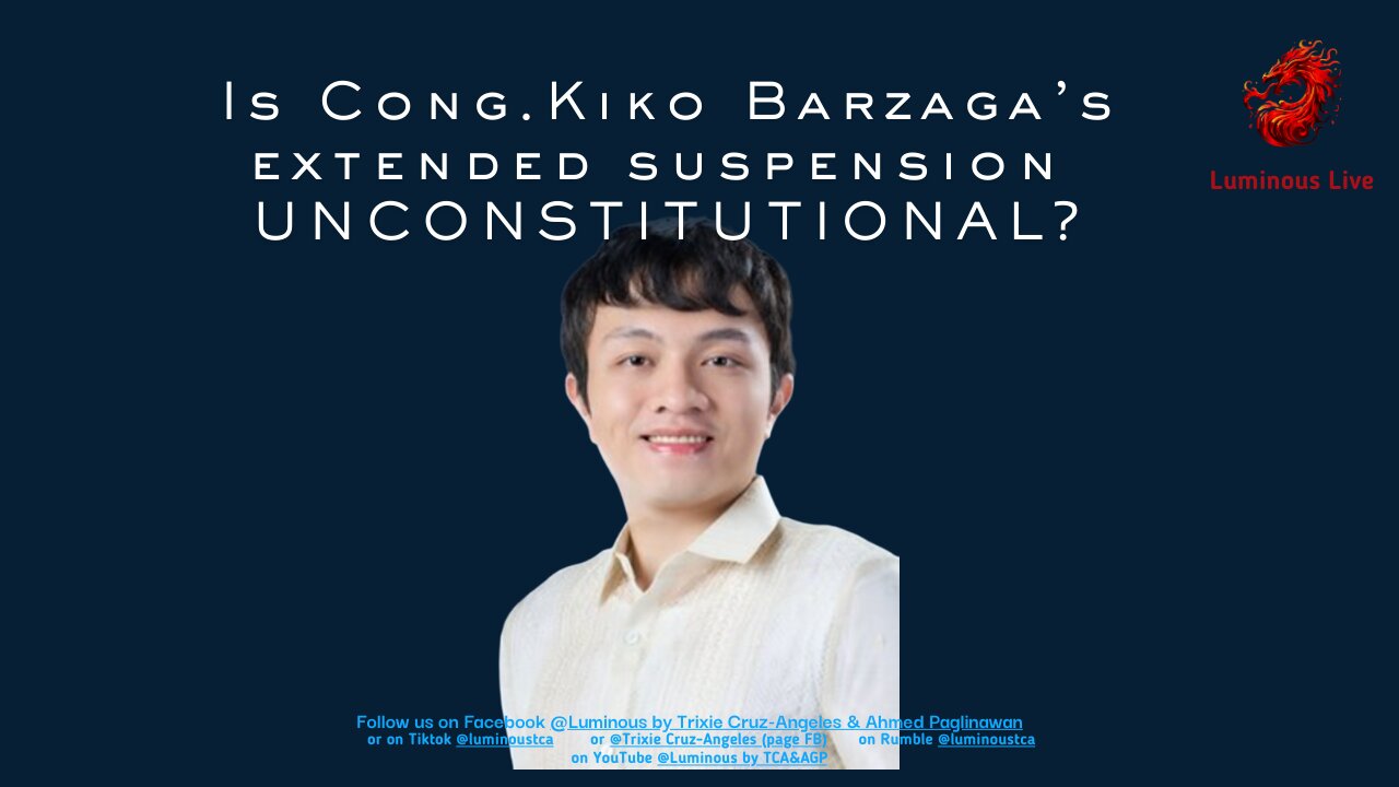 Is Cong Kiko's suspension unconstitutional?