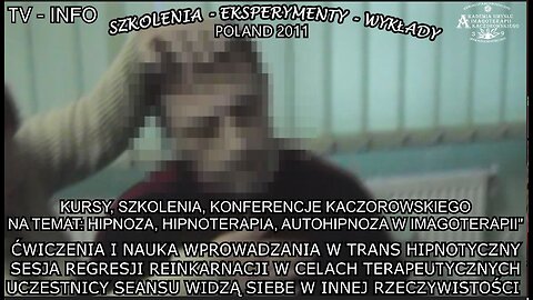 ĆWICZENIA I NAUKA WPROWADZANIA W TRANS HIPNOTYCZNY. SESJA REGRESJI REINKARNACJI W CELACH TERAPEUTYCZNYCH.