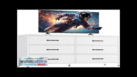 WLIVE Wide Fabric Dresser 6 Drawer Dresser TV Stand for 60" TV Review