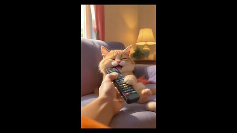 When your cat thinks the remote belongs to them