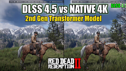 DLSS 4.5 VS Native 4K, Red Dead Redemption 2, Ultra Settings | RTX 5090