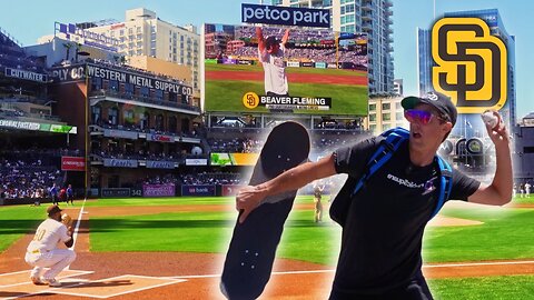 PROFESSIONAL SKATEBOARDER THROWS FIRST PITCH | SAN DIEGO PADRES | VLOG