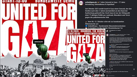 Live: 🛑Bericht von "United 4 Gaza Demo aus Berlin, #111025