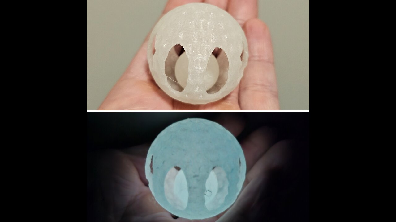 Glow-in-the-Dark Golf Ball Cat Toy - 3D Printed on Bambu X1C!