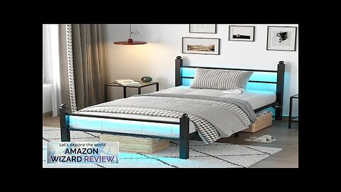 Twin Bed Frame with Headboard and FootboardHeavy Duty Steel Slats Support Metal Review