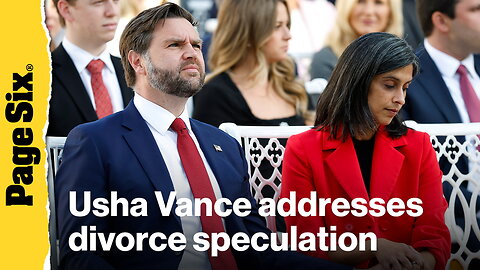 JD Vance's wife, Usha, addresses divorce speculation after being seen without wedding ring