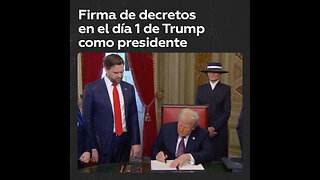 Donald Trump firma órdenes ejecutivas en su primer día como presidente