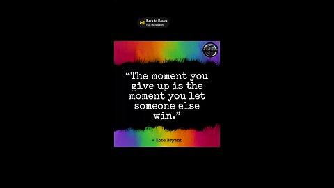 Don’t quit