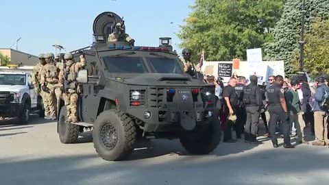 DOZENS of arrests of anti ICE agitators today outside of the Broadview ICE facility.