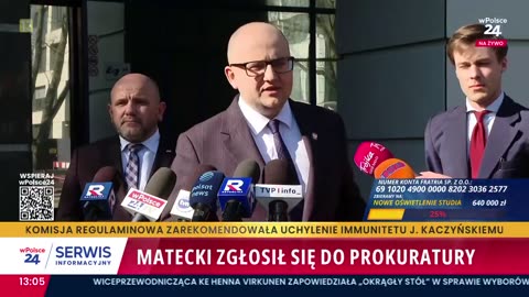 Pilne! Poseł Matecki zrzekł się immunitetu i zgłosił do Prokuratury.
