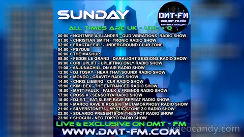 DMT - FM Weekly Schedule - Monday 13-10-2025 - Sunday 19-10-2025