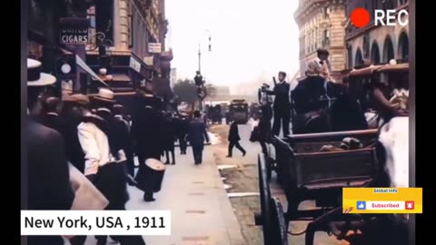 Street View of Different Countries 100 Years Ago