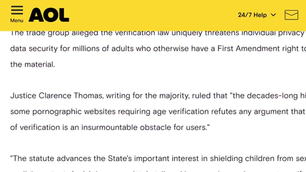 Supreme Court Approved Online Age Verification