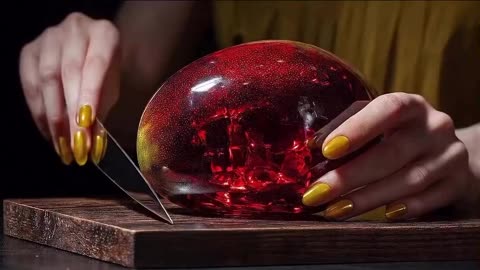 Watch her slice through glass and fruit like magic ✨