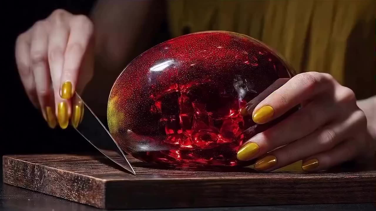 Watch her slice through glass and fruit like magic ✨