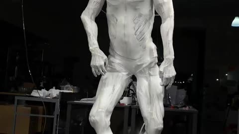 Footage of Clone Robotics' World's First Bipedal Musculoskeletal Android