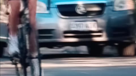 Little knockers jiggle on bike