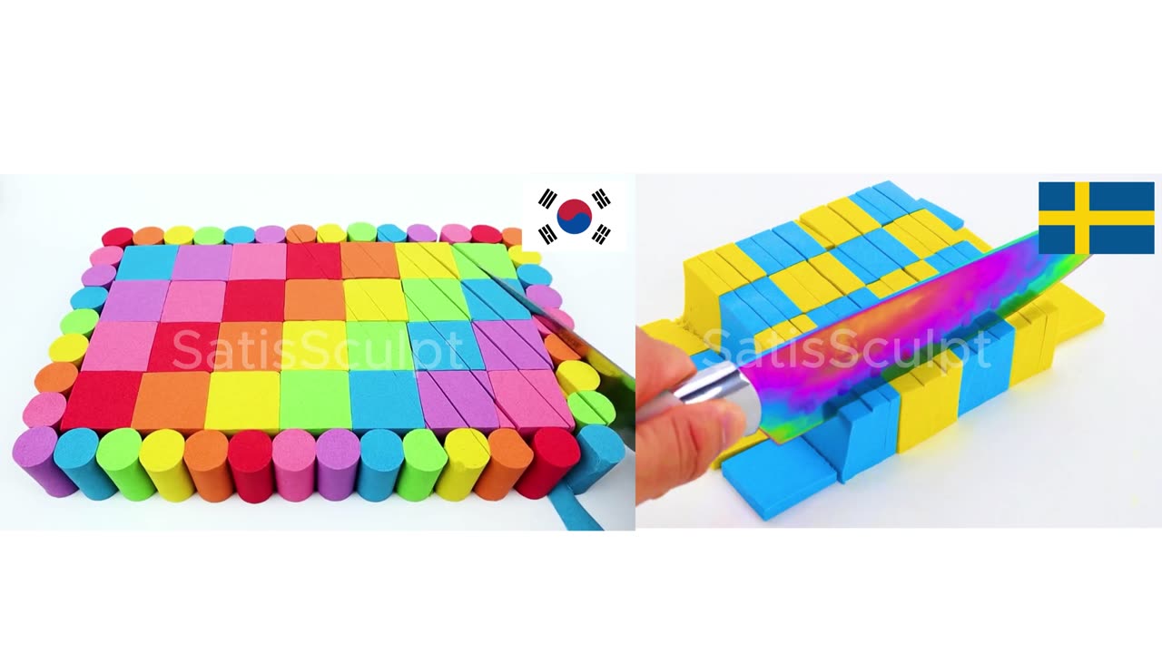 Symmetry of Nations 🇰🇷🇸🇪 — Pure 4K Visual ASMR • Dual Harmony • Konst i Rörelse