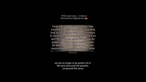 1930 Germany | Nation of Degeneracy