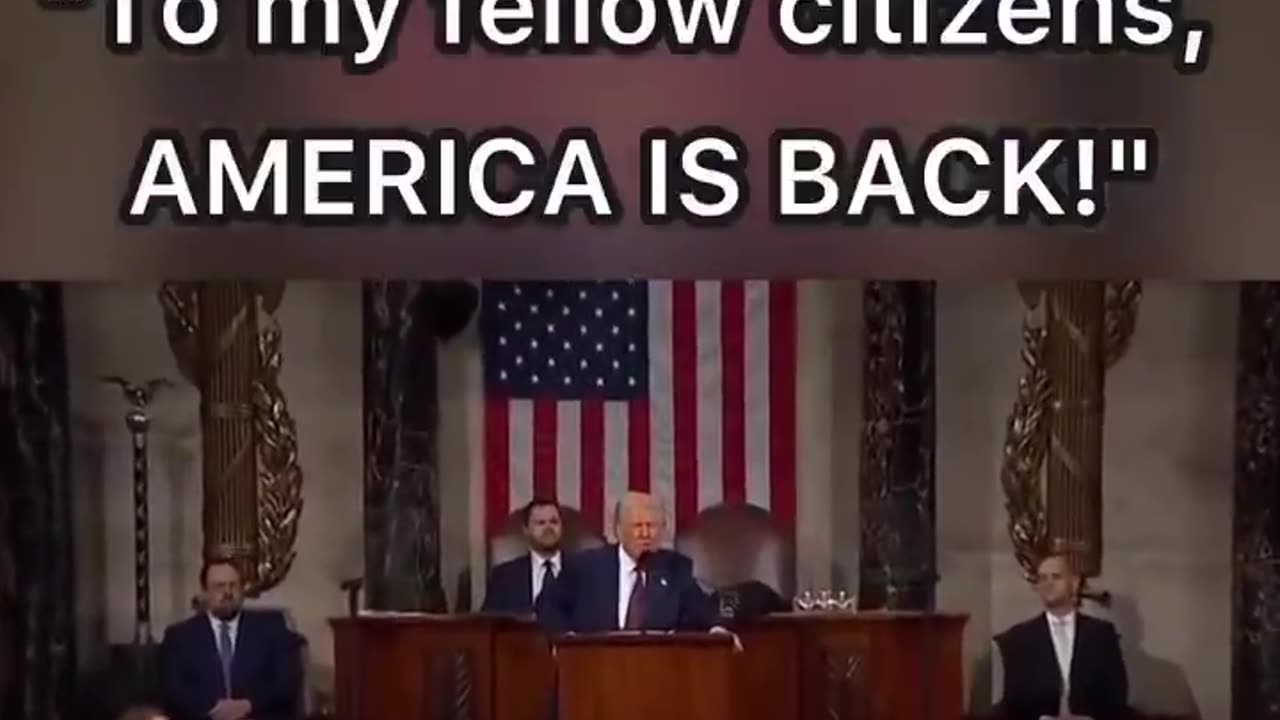 President Trump To my fellow citizens America is back