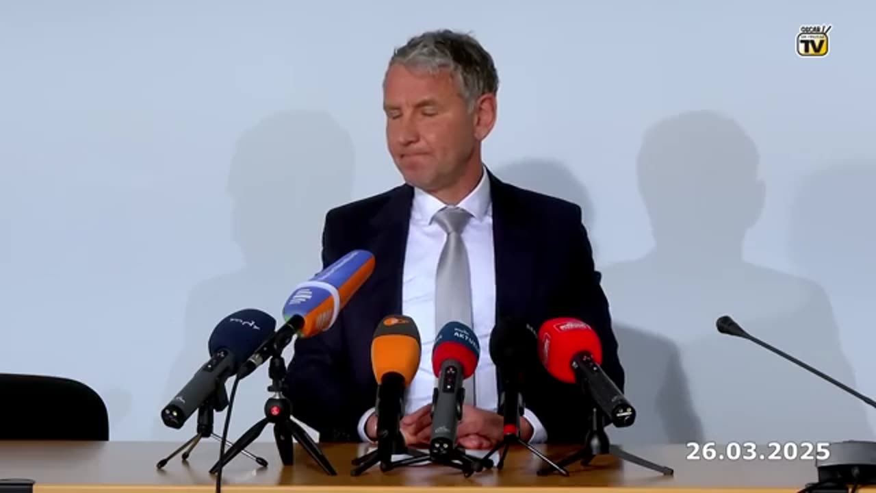 Zu Gast in der Landespressekonferenz - Björn Höcke AfD