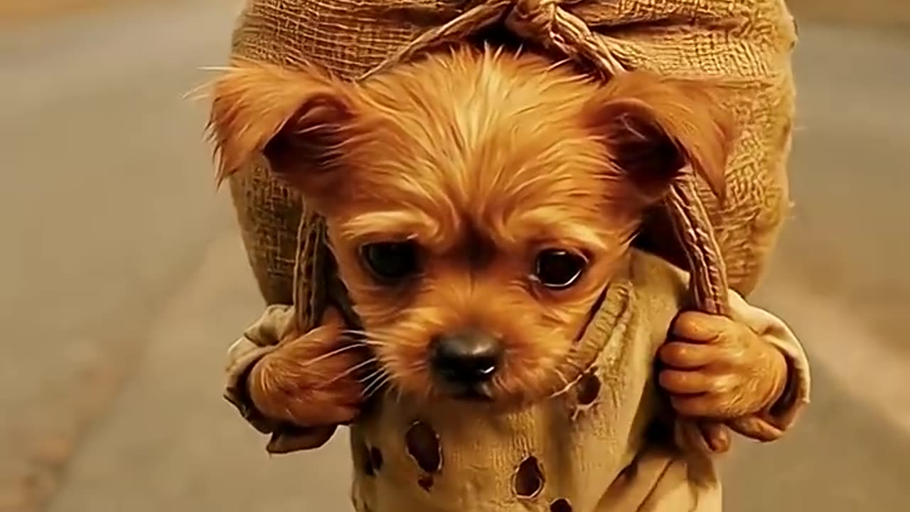 The poor puppy didn't have samosa so, his rich friends making fun of him.