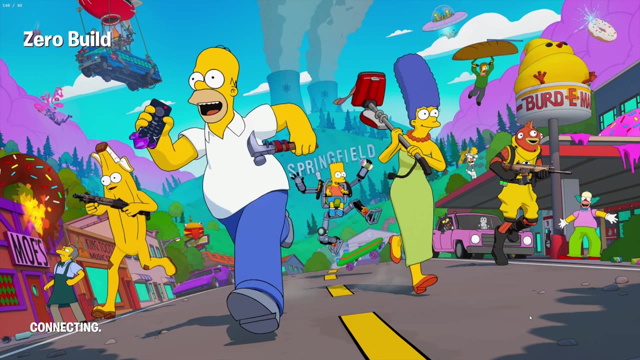 Fortnite Simpsons Map First Gameplay [1440p]