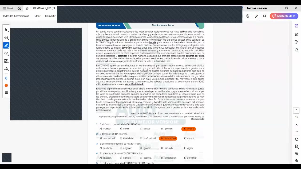 AULA 20 REGULAR 2026 - 1 | Semana 05 | RV S2