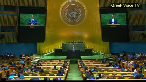 Greek Prime Minister Kyriakos Mitsotakis at UN New York