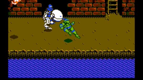 TMNT III: Blue Mother Mouser Miniboss Battle