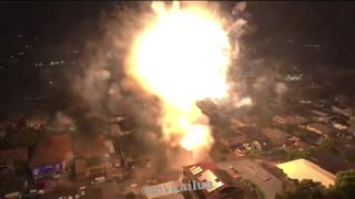 Aerial view (drone footage) of Hawaii New Year's Day explosion!