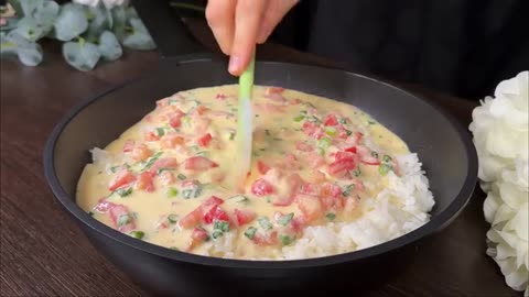 10-Minute Rice Omelette Recipe! Cheap, Healthy & SO Delicious 😍