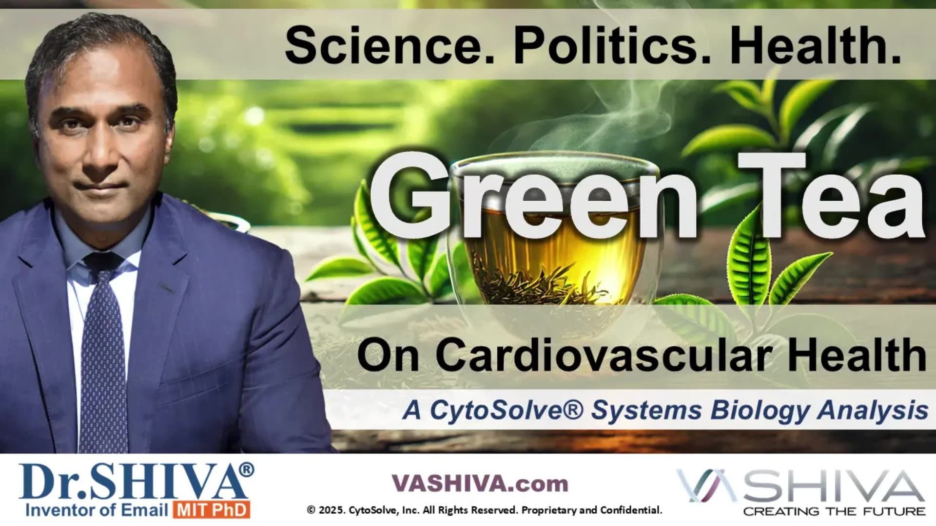 Dr.SHIVA® LIVE: Green Tea on Cardiovascular Health @CytoSolve® Analysis